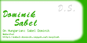 dominik sabel business card